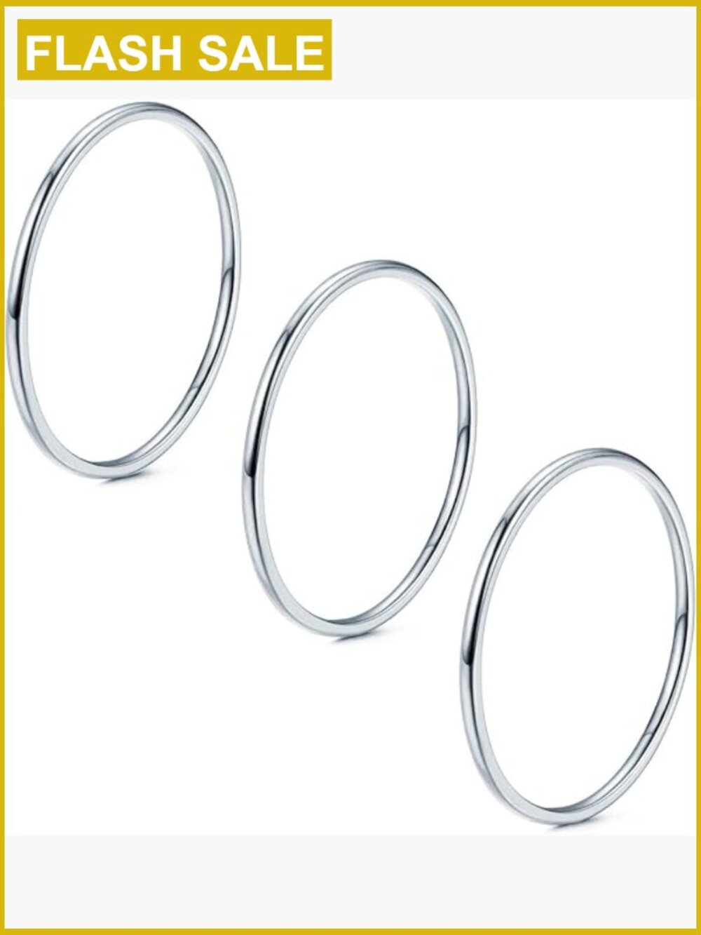 Thin Stacking Rings Dainty Cute Band Non Tarnish Comfort Fit Stainless Steel